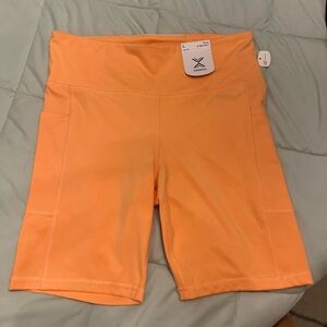 NWT Xersion Women's Bright Orange Bike Shorts